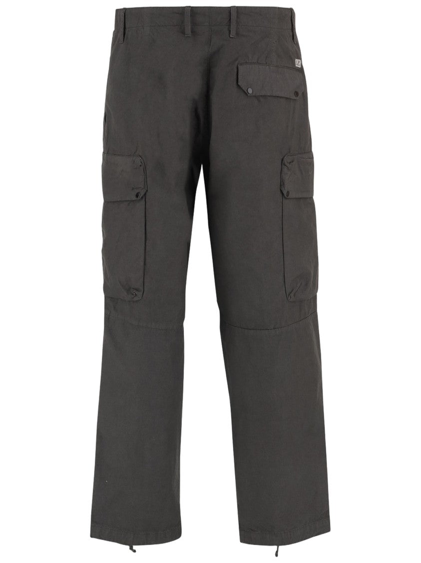 C.P. Company Dark Grey Cotton Cargo Trousers