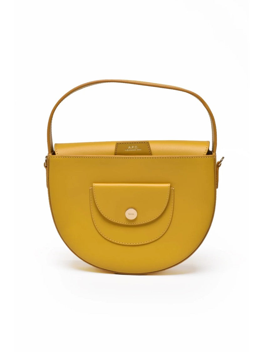 A.P.C. Yellow Leather Magnetic Dah Pouch