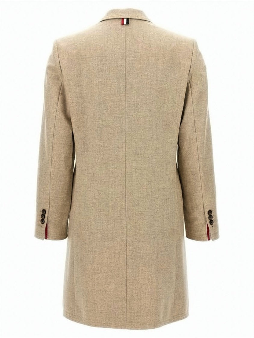 Thom Browne Tailored Short Coat With Structured Collar And Concealed Buttons