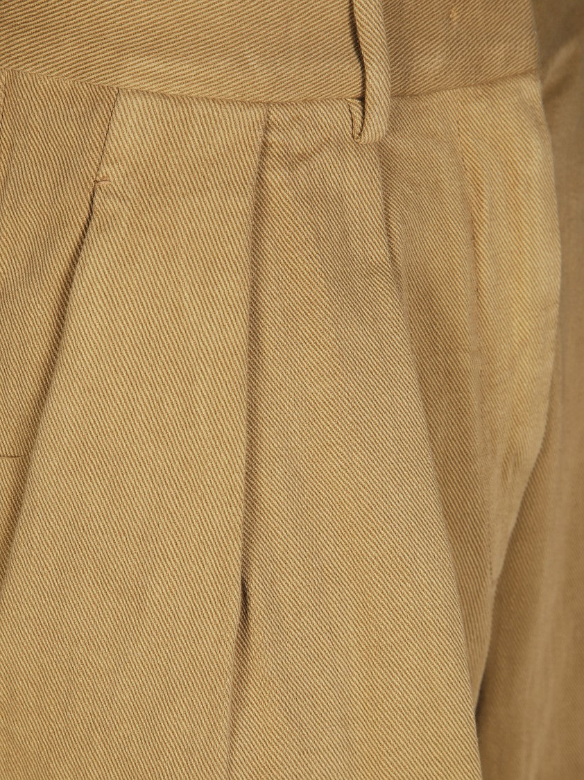 Forte Forte Fluid Brown Pants With Pleats