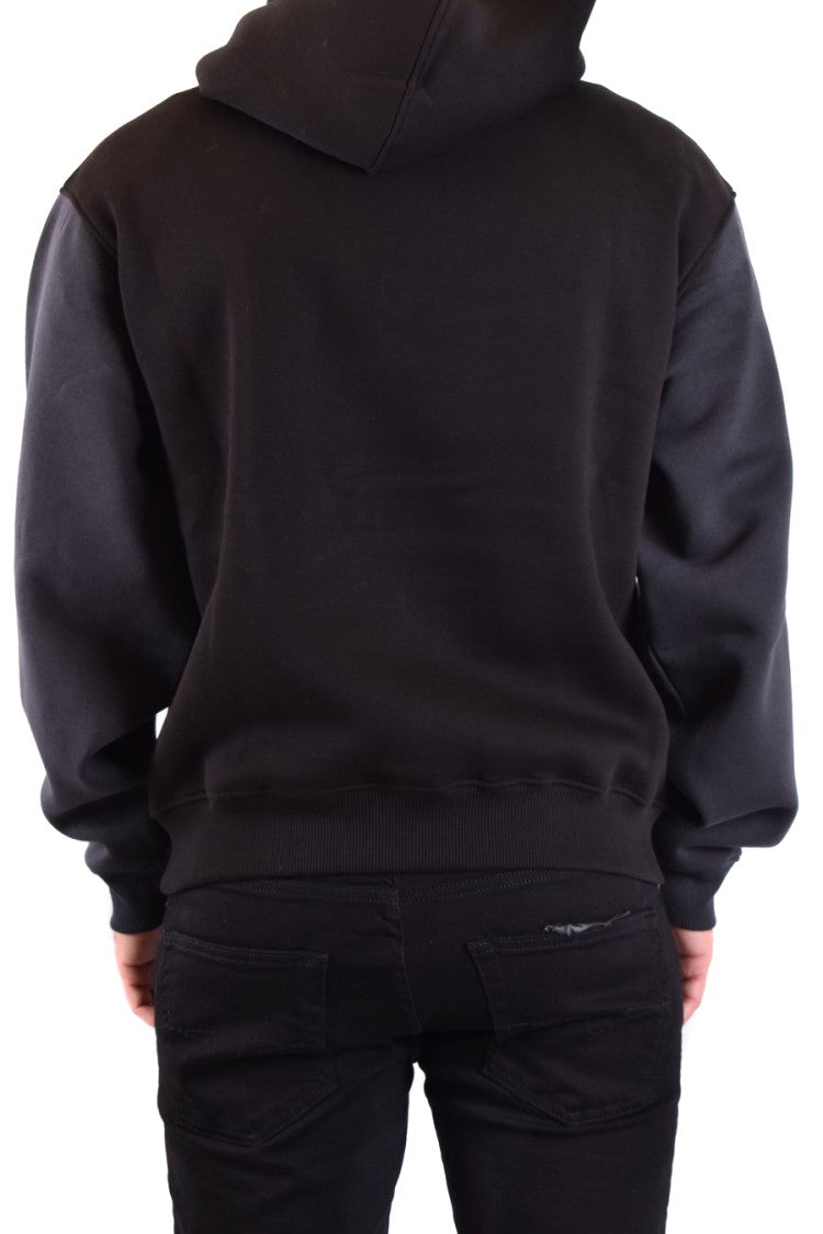 Neil Barrett Relaxed Fit Black Sweatshirt Lightning Bolt