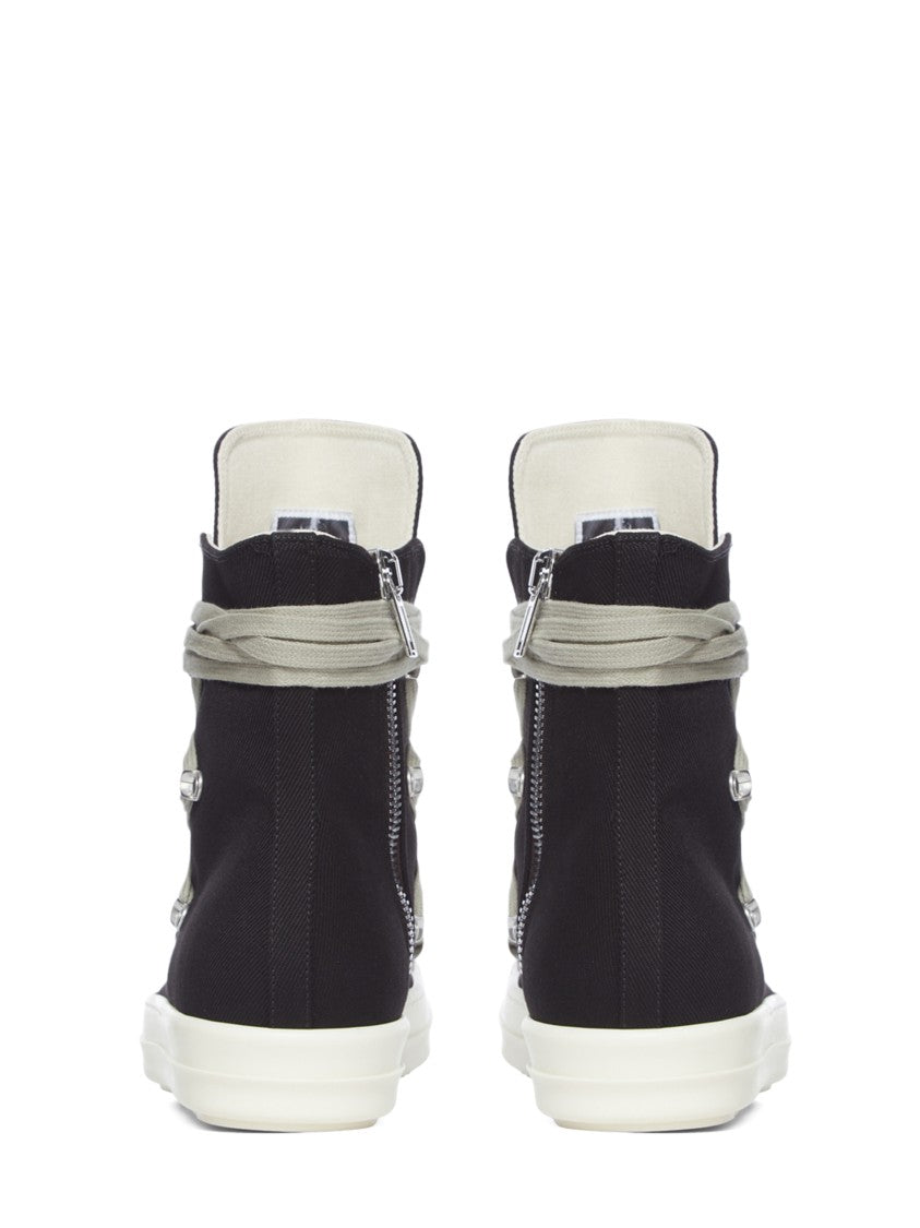 Drkshdw By Rick Owens High-Top Sneakers With Wrap-Around Laces And Back Zipper