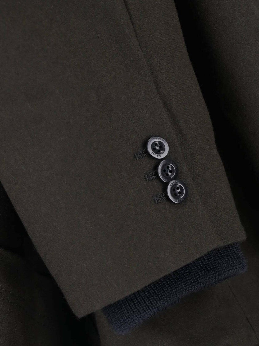 Sacai Cropped Boxy Jacket With High Collar And Hood
