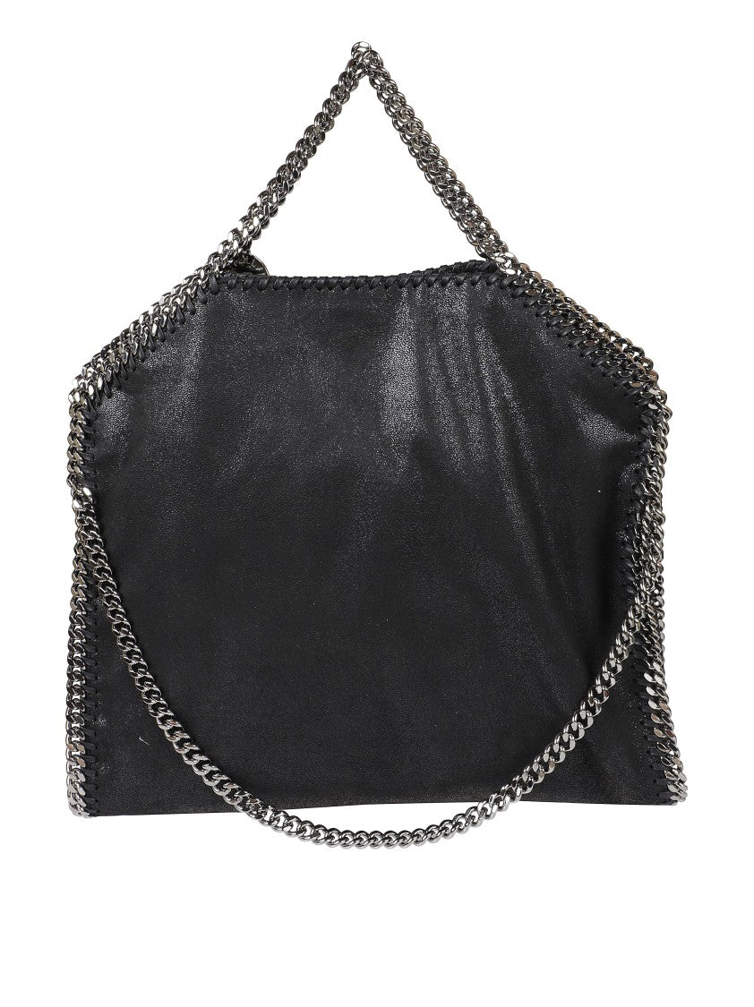 Stella Mccartney Structured Black Bag With Chain Trim