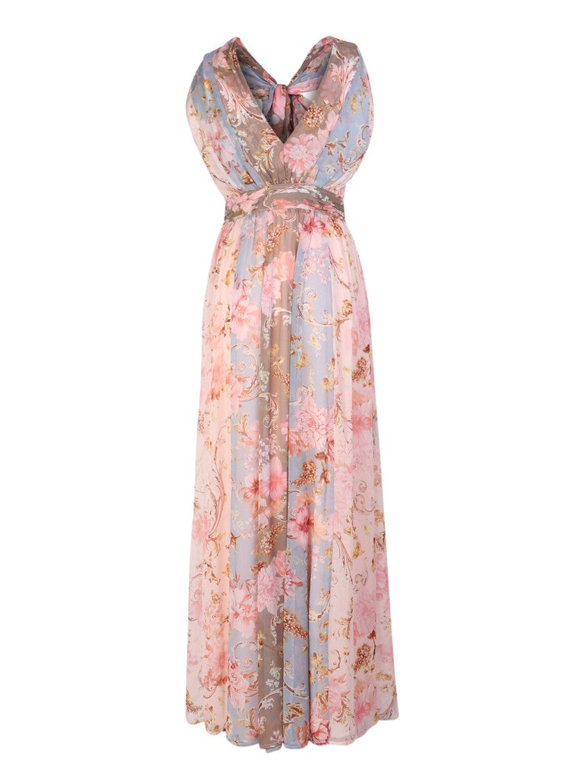 Liu Jo Multi Floral-Print Halterneck Dress