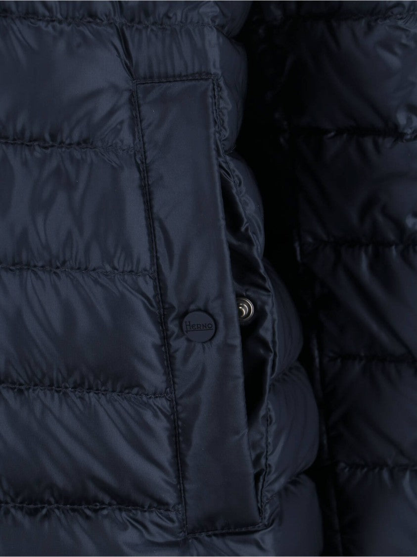 Herno Tailored Black Casual Jacket With High Collar