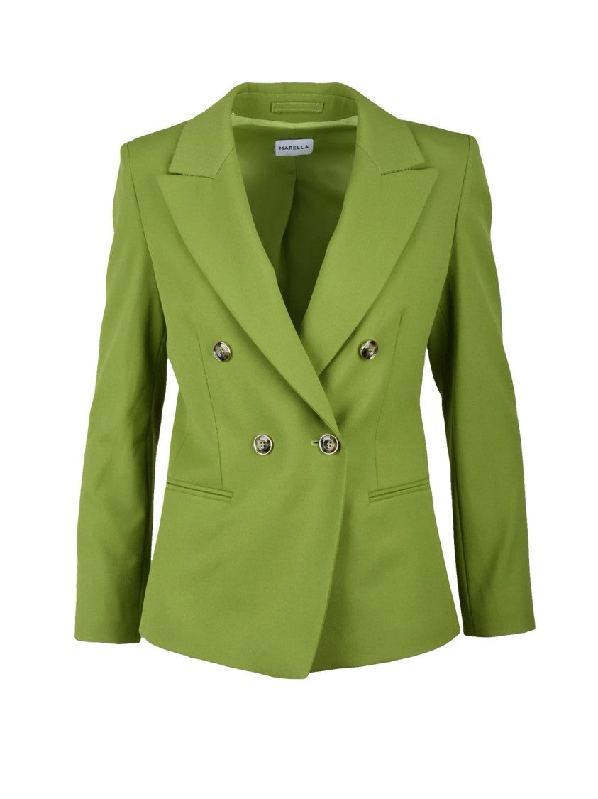 Marella Green Puma Polyester Viscose Elastane Jacket