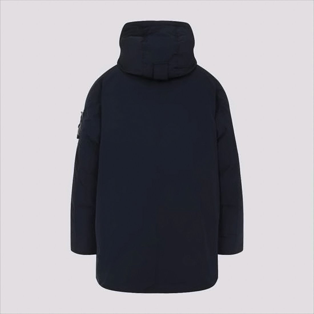Stone Island Long Insulated Padded Jacket With High Collar And Hood