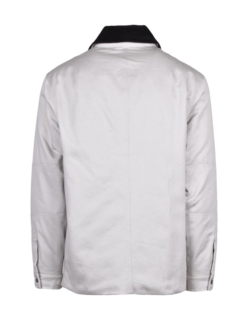 Armani Exchange White Cotton Denim Jacket