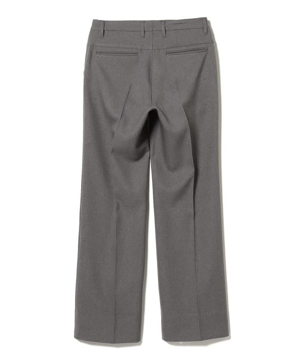 Beams Semi-Wide Grey Trousers With Straight Silhouette