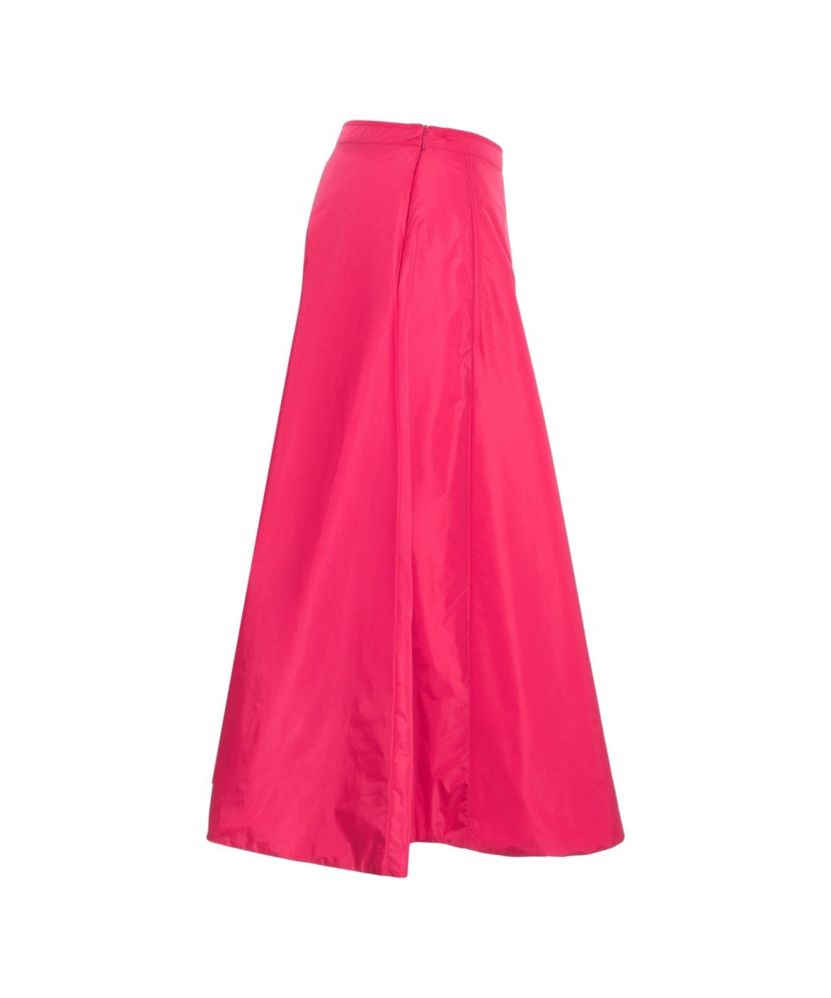 Add Padded Midi Skirt With Flared Silhouette