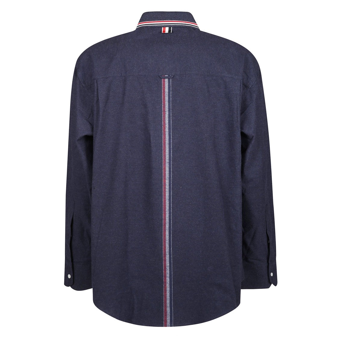 Thom Browne Long-Sleeve Cotton Shirt-Jacket With Striped Detailing