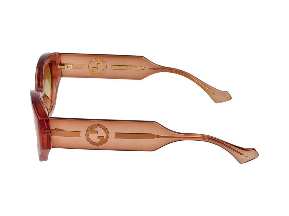 Gucci Brown Bold Oversized Geometric Sunglasses