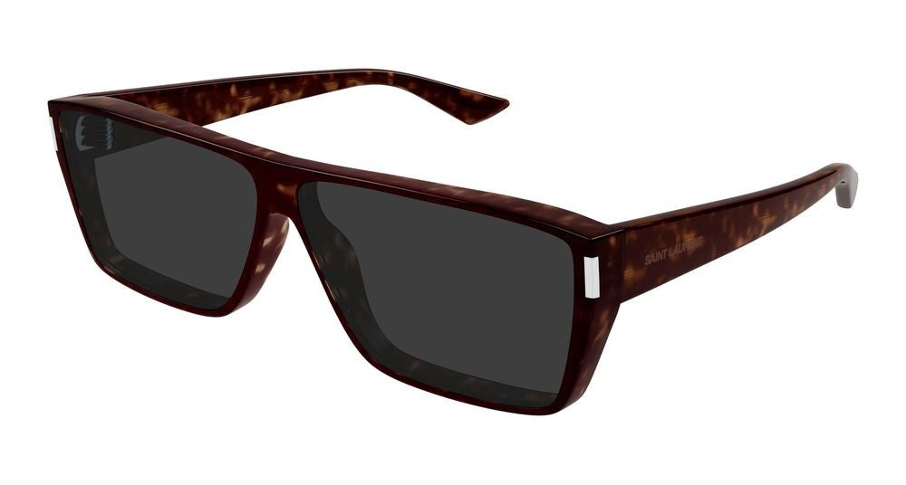 Saint Laurent Havana Dark Lenses Oversized Square Sunglasses