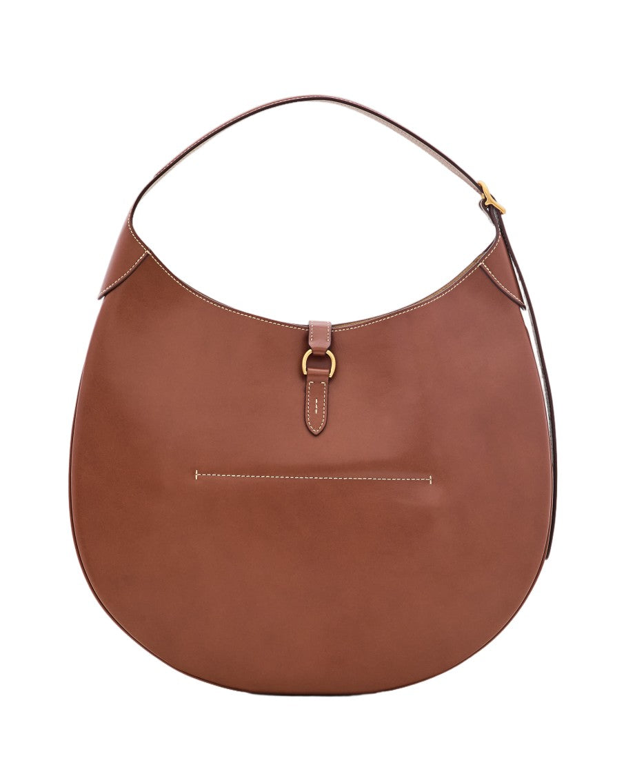 Polo Ralph Lauren Brown Leather Large Hobo Bag