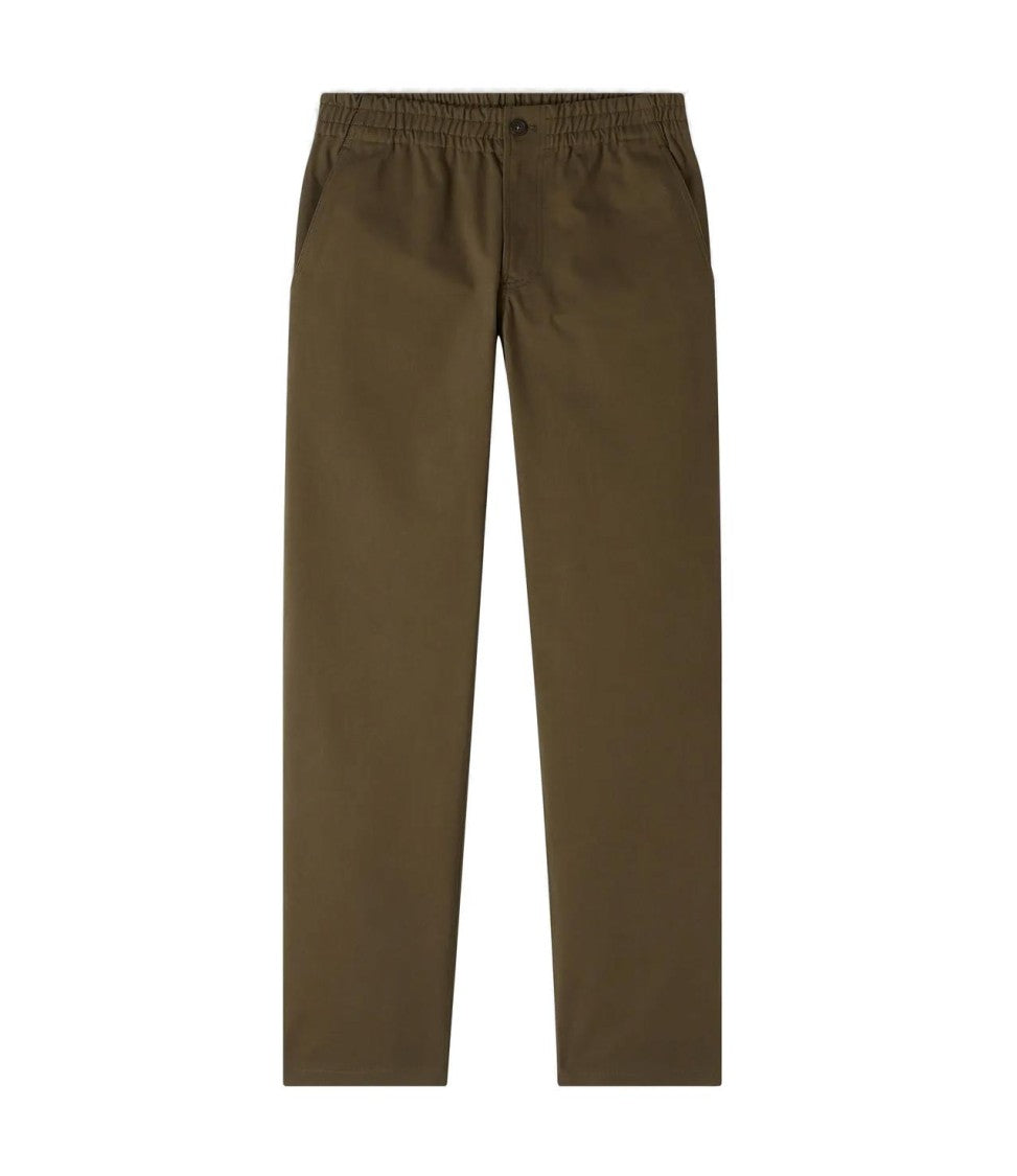 A.P.C. Khaki Workwear Trousers With Adjustable Waist