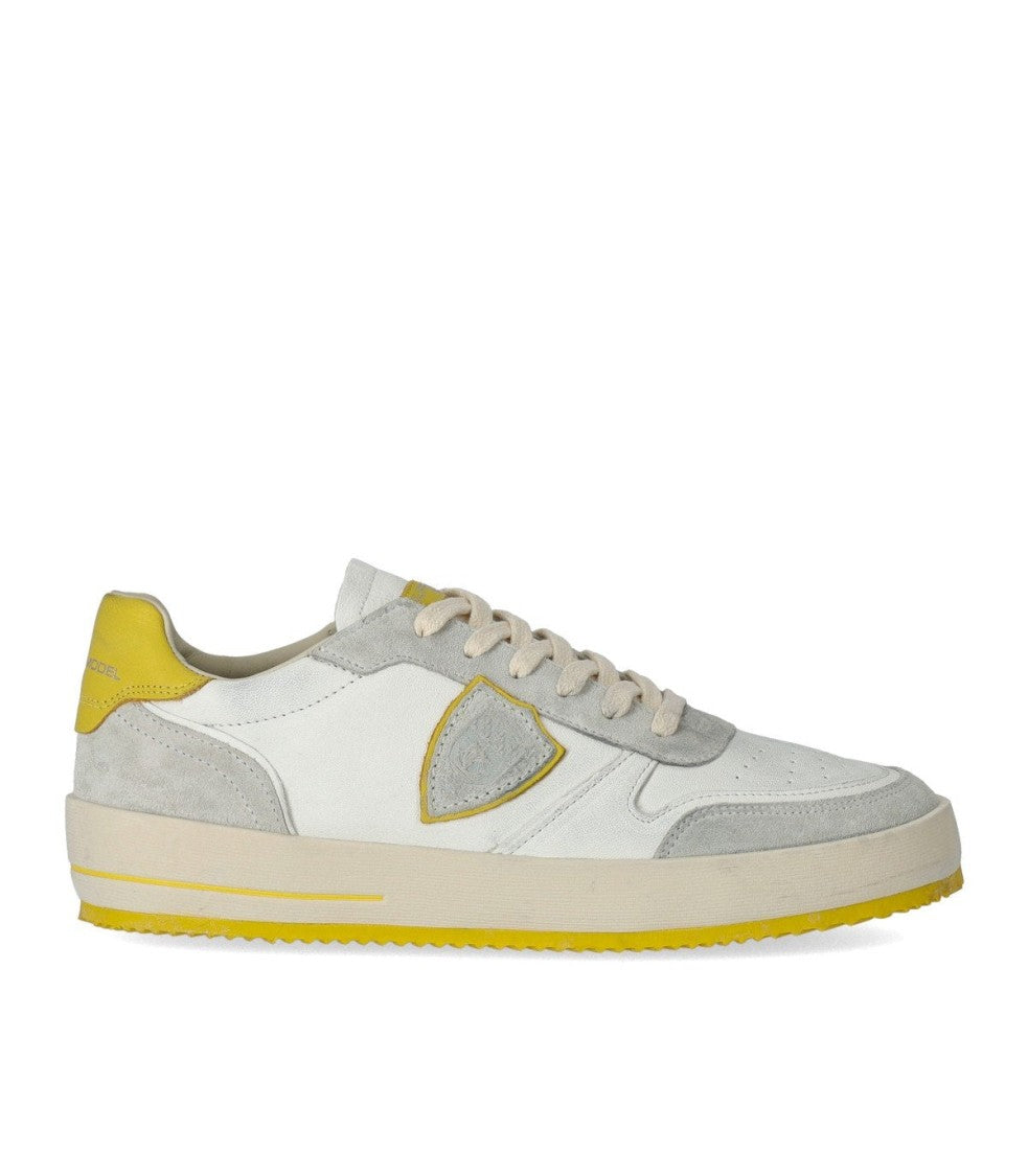 Philippe Model Nice White Yellow Sneaker