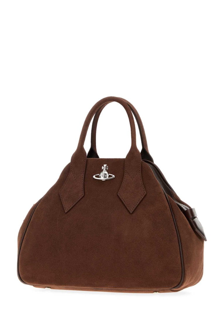 Vivienne Westwood Brown Suede Medium Yasmine Handbag