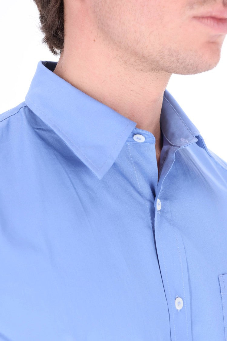 A.P.C. Owen Blue Organic Cotton Poplin Shirt