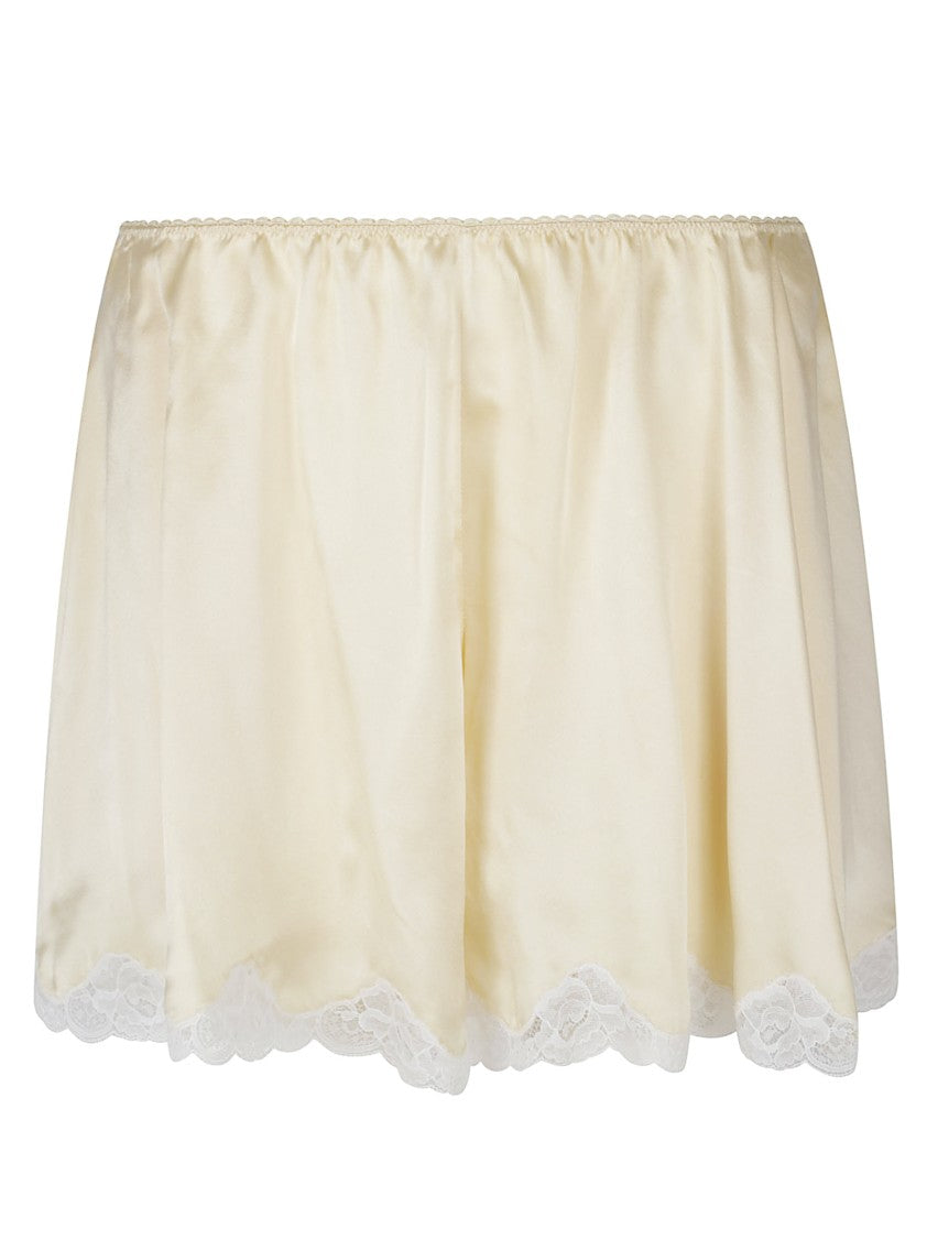 Chloé Pink Silk Wash Lace Trim Shorts