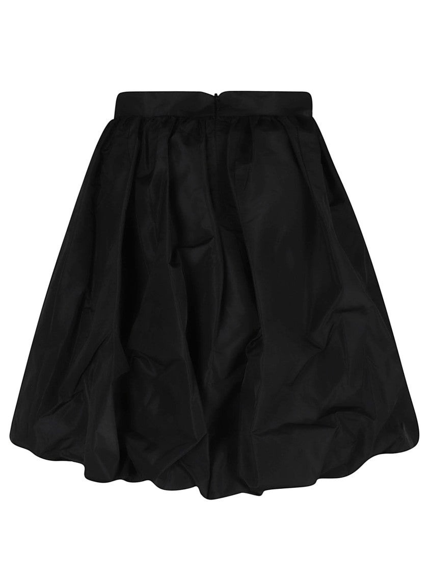 Patou Voluminous Black Skirt With Gathered Waist