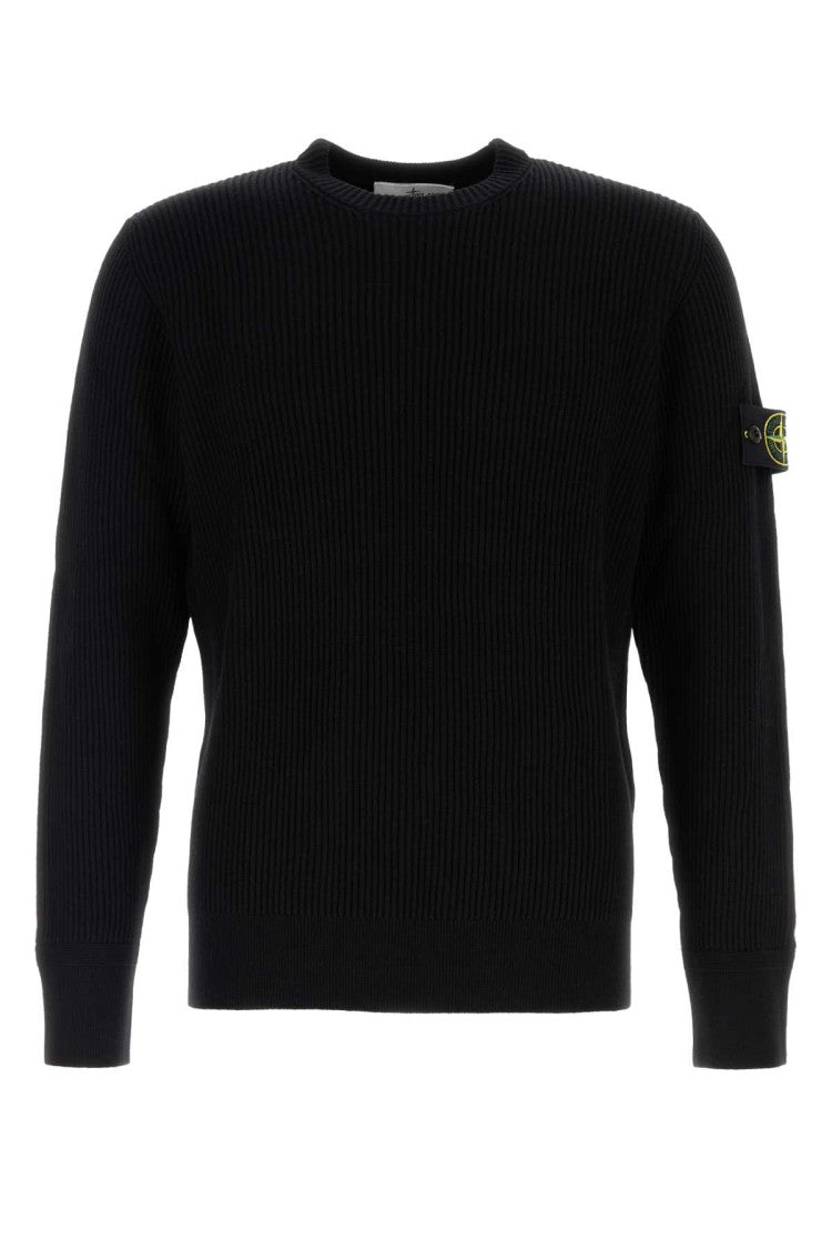 Stone Island Black Wool Sweater