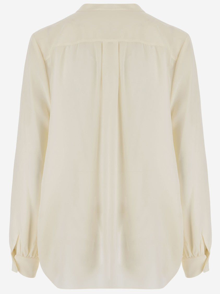 Chloé Silk Shirt With Mandarin Collar