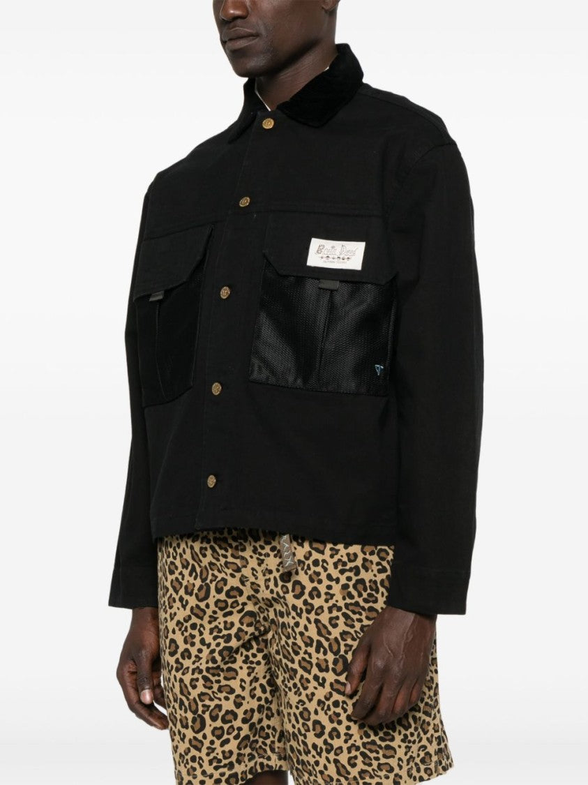 Brain Dead Boxy Cropped Jacket With Textured Details