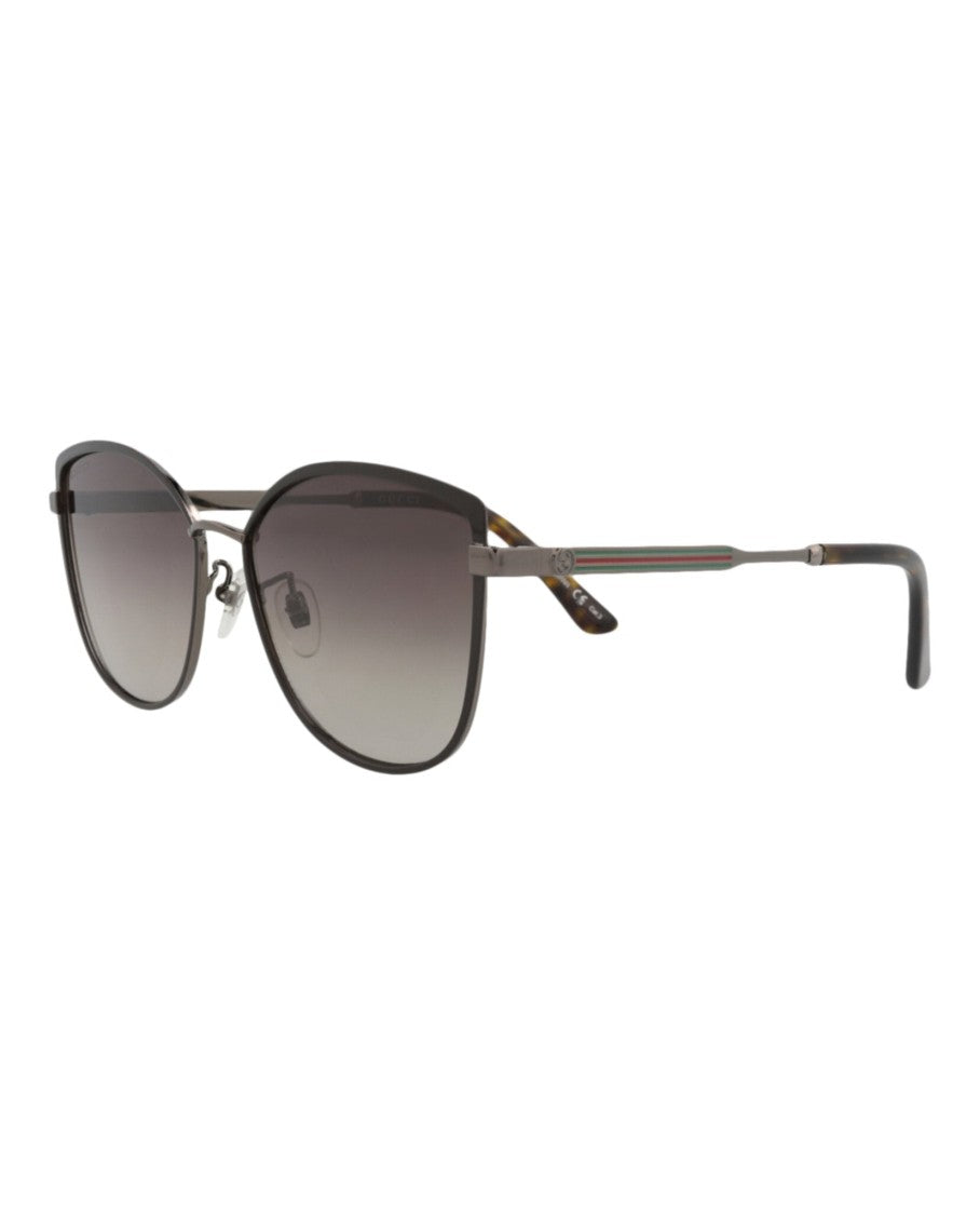 Gucci Cat Eye-Frame Metal Sunglasses