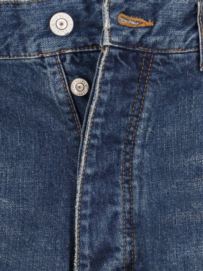 Balenciaga "George V" Baggy Jeans – Blue