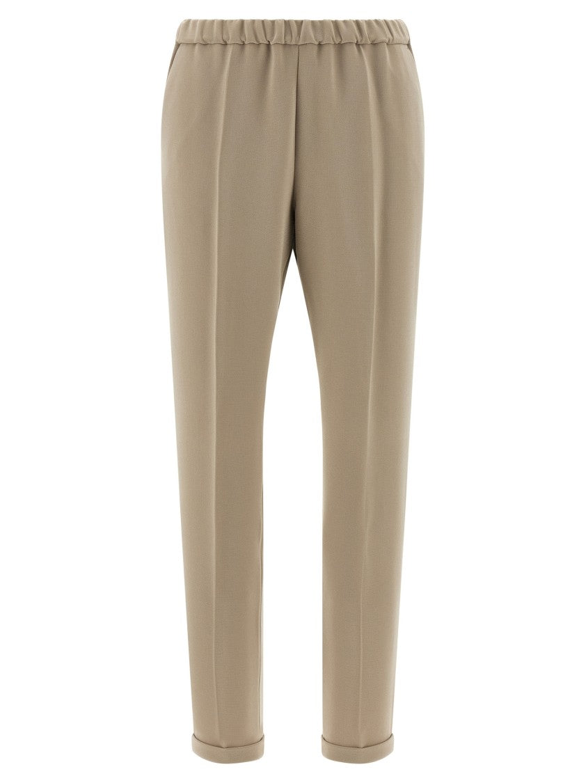 Alberto Biani Cadi Fabric Pants With Elastic Waistband