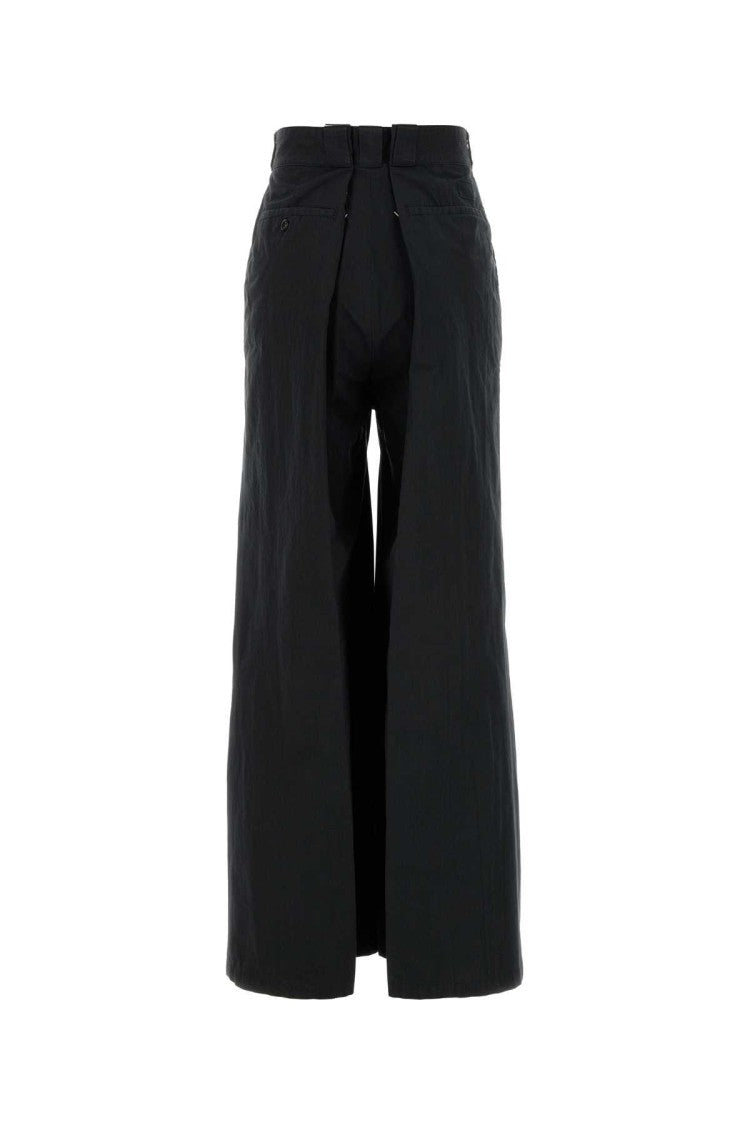 Maison Margiela Black Cotton And Nylon Wide-Leg Pant
