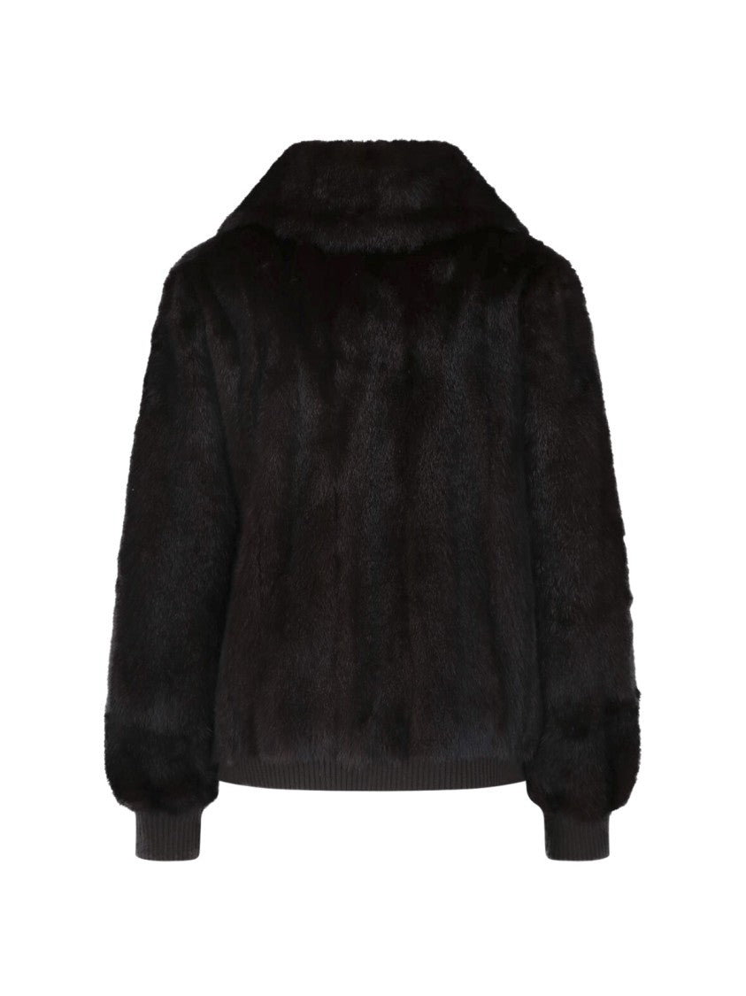 Iacopa Clea Wide Collar Mink Fur Jacket