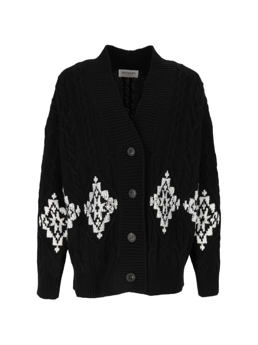 Ermanno Scervino Cardigan Cable Knit Chunky Cardigan
