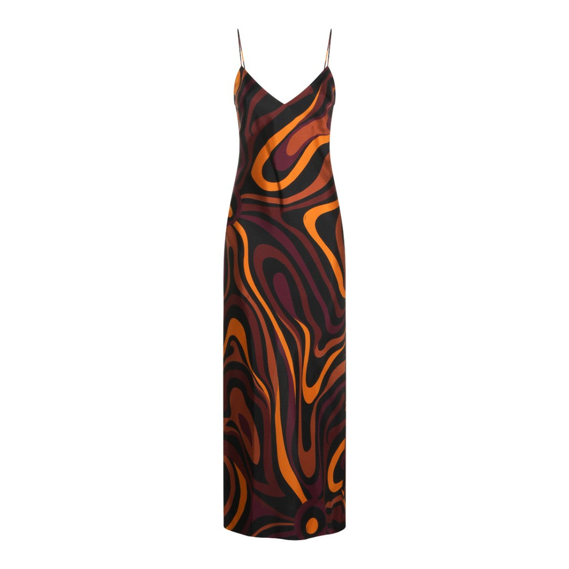 Emilio Pucci Long Flowing Maxi Dress With Dramatic Cape Overlay