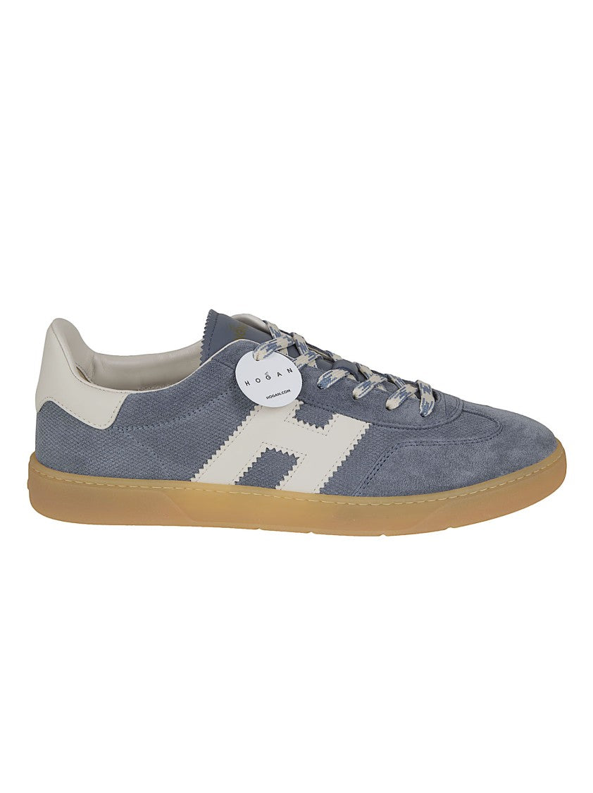 Hogan Textured Calfskin Sneakers With Amber Sole