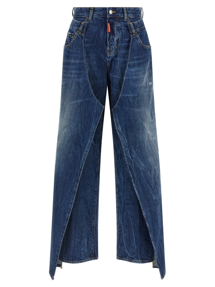 Dsquared2 Used-Effect Stonewashed Denim Jeans