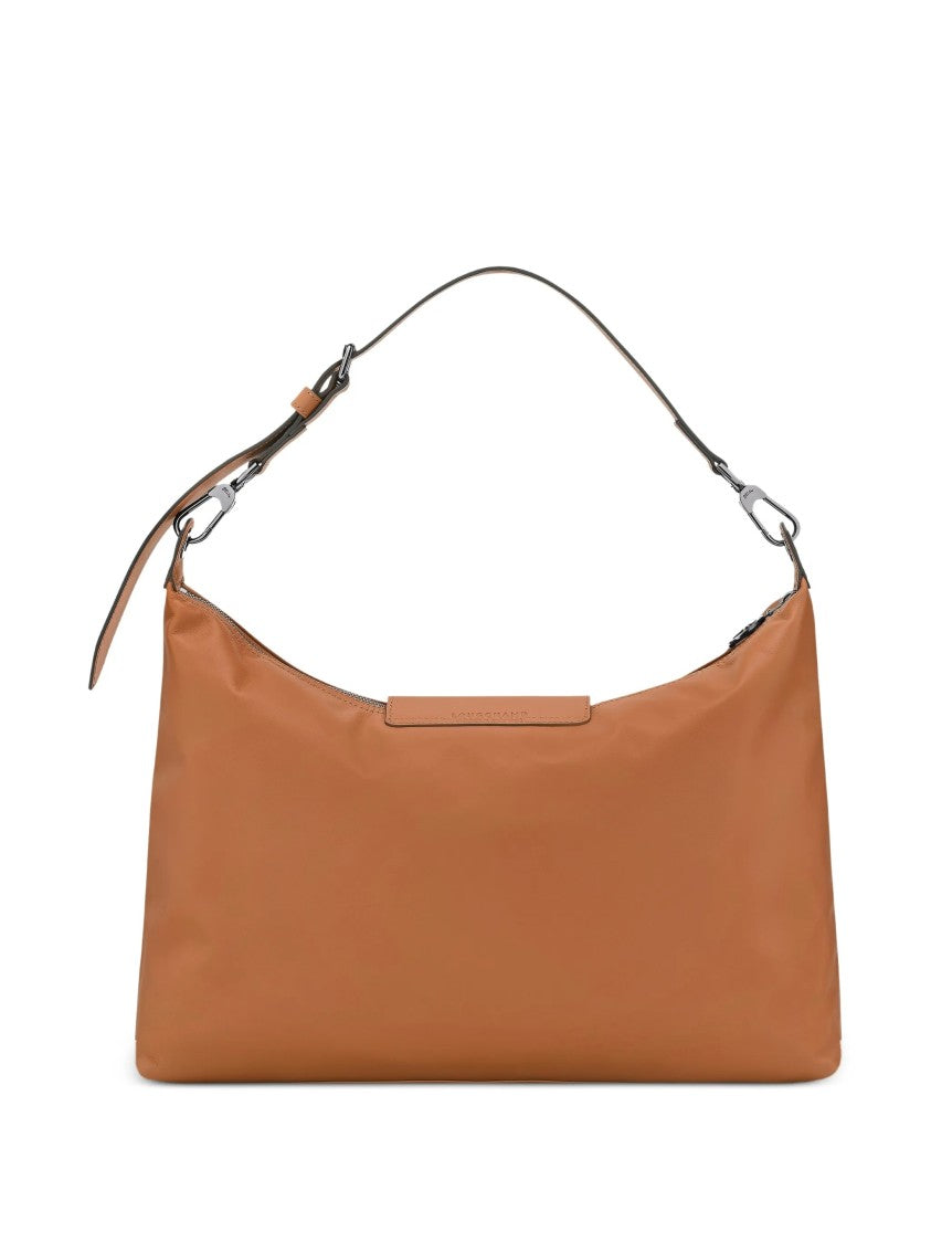 Longchamp Rectangular Brown Shoulder Bag With Adjustable Strap