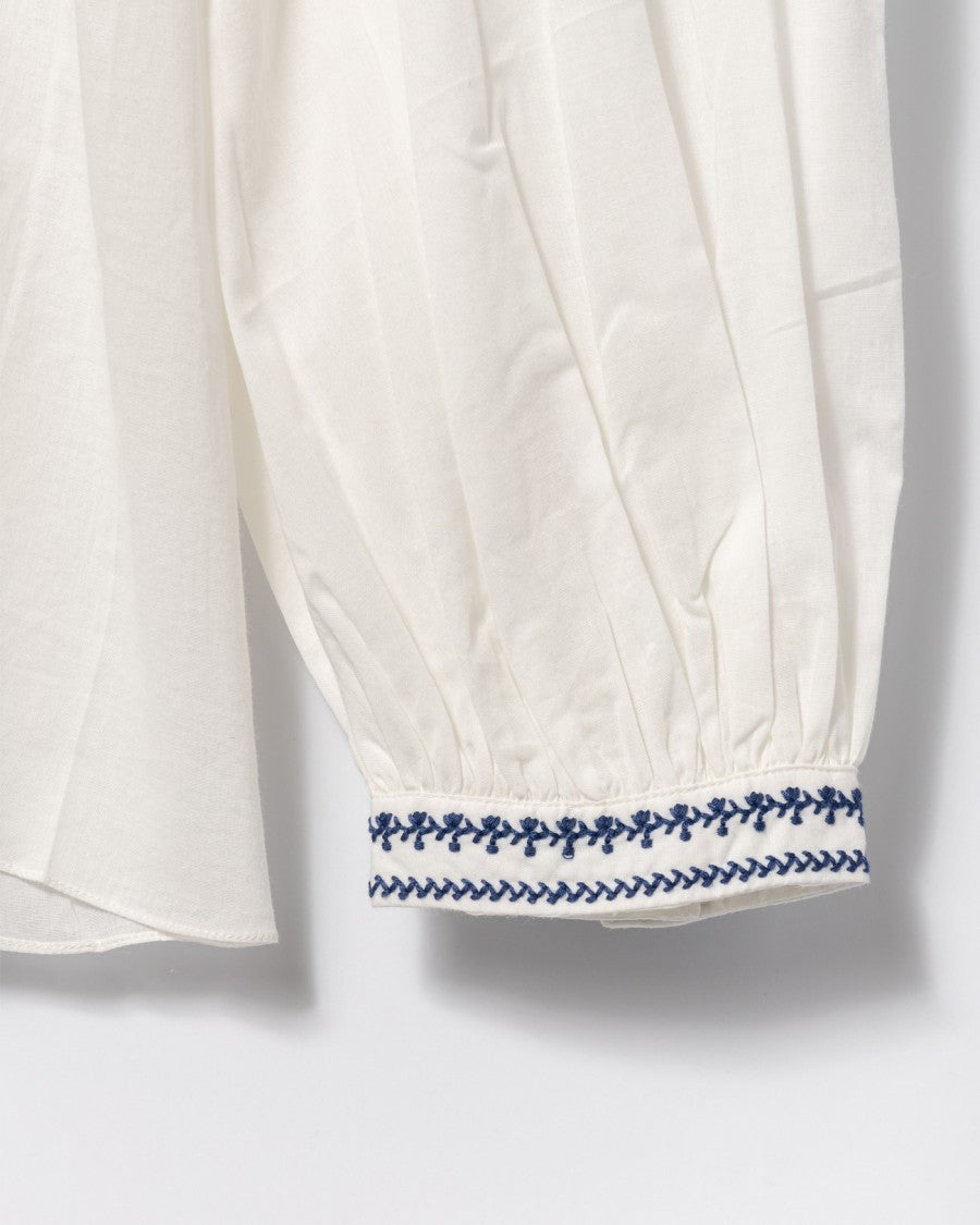 A.P.C. V-Neck Blouse With Buttoned-Cuff Sleeves