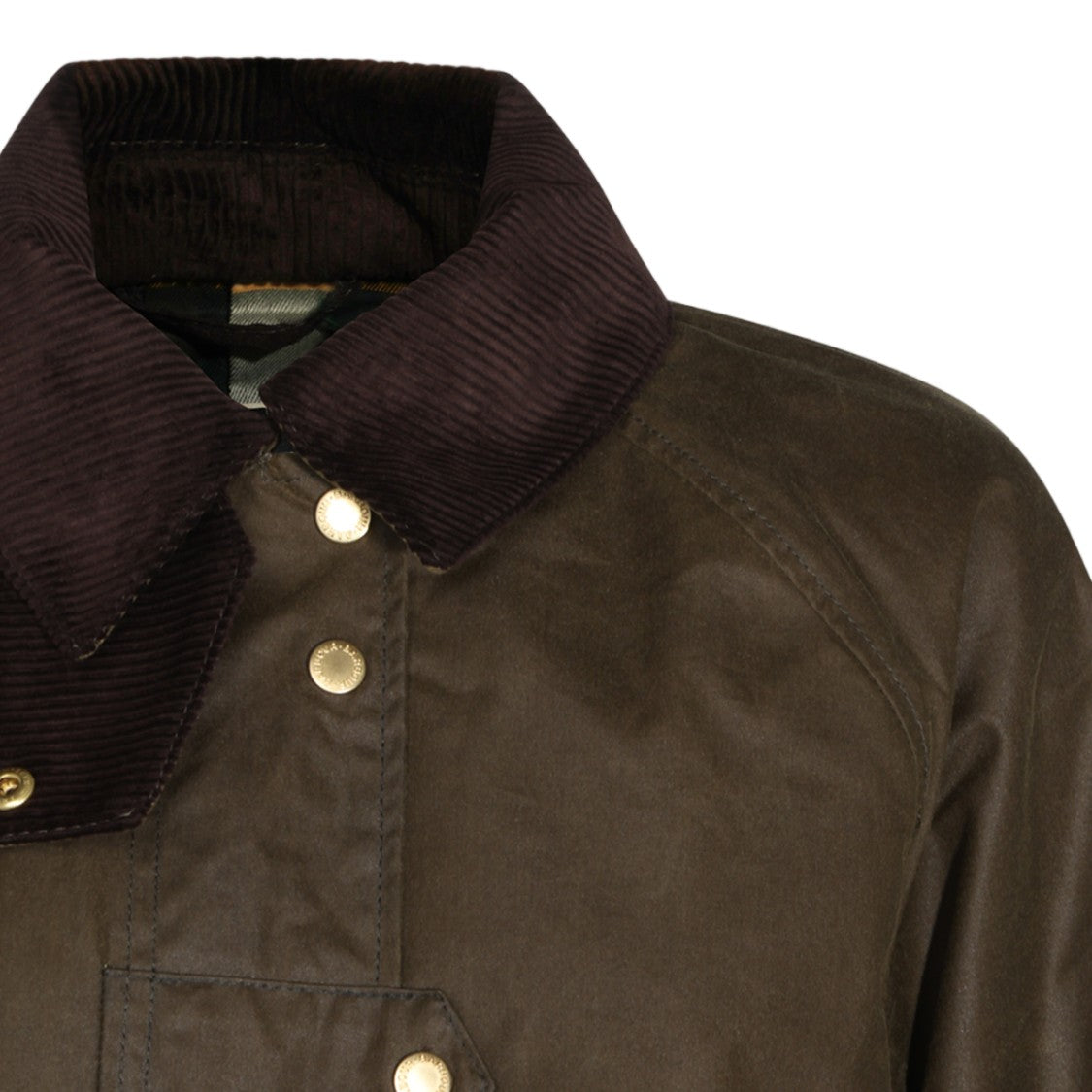 Barbour Waxed Corduroy Accent Long Coat