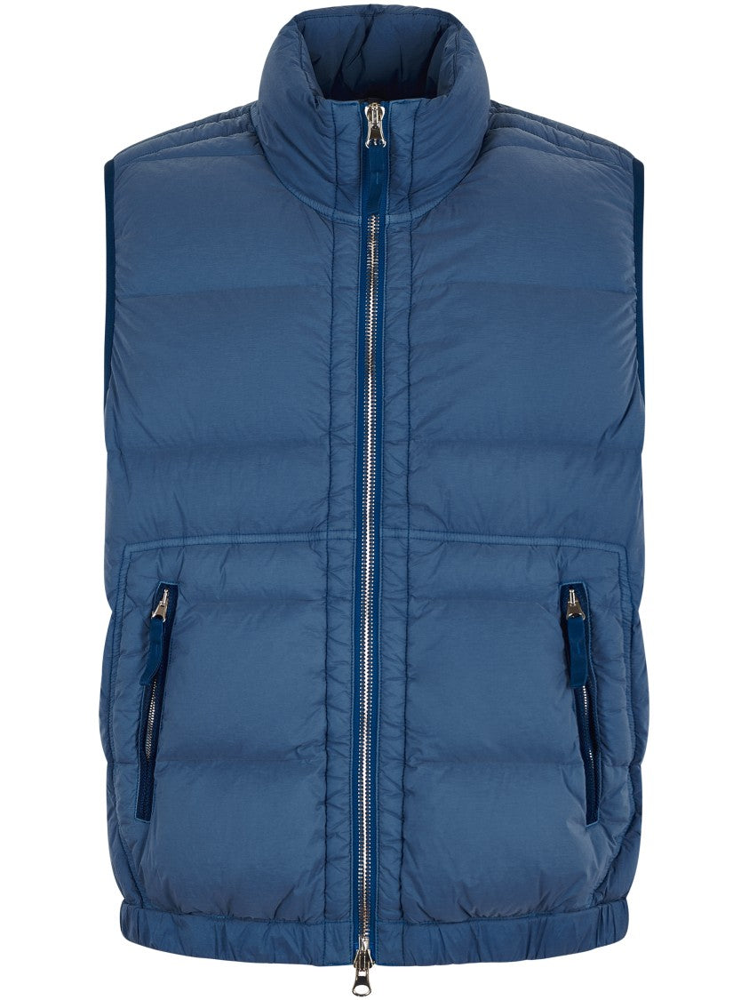 Stone Island Quilted Front Zip Sleeveless Jacket