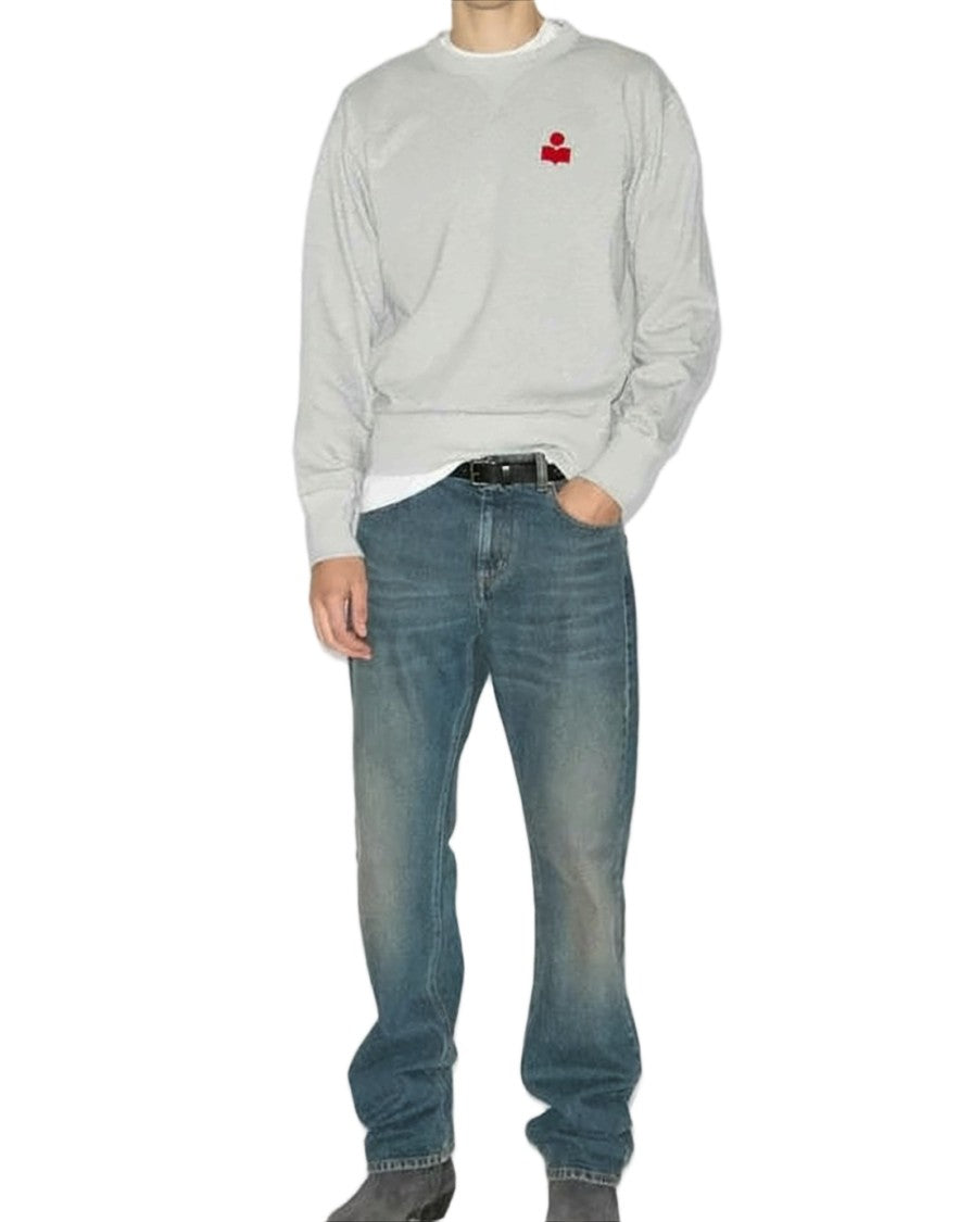 Isabel Marant Long-Sleeve Grey Sweatshirt With Crew Neck