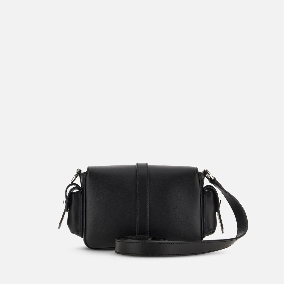 Hogan Compact Flap Shoulder Bag In Black