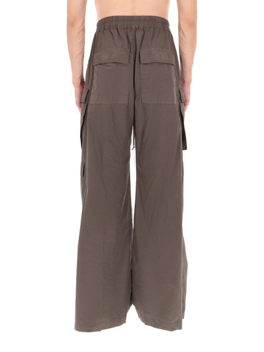 Drkshdw By Rick Owens Black Jumbo Belas Cotton Cargo Pants