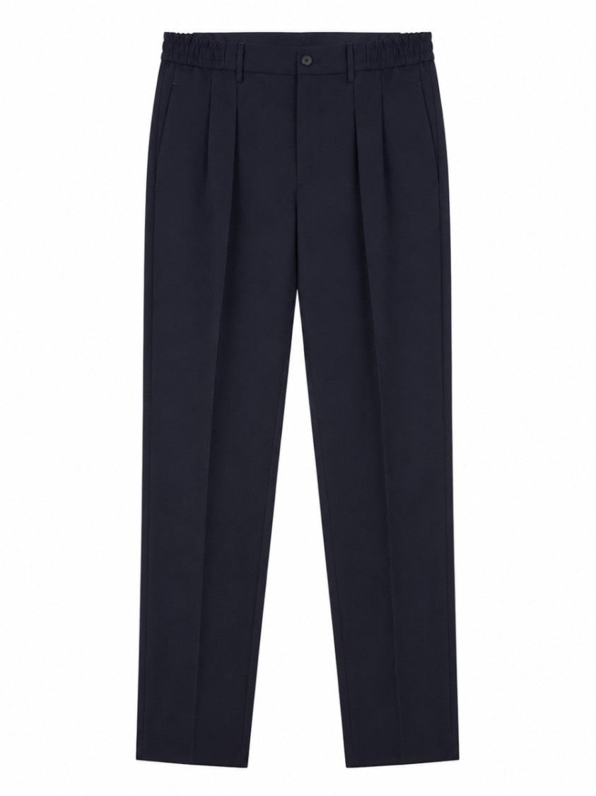 Tagliatore Tailored Blue Trousers With Structured Waistband