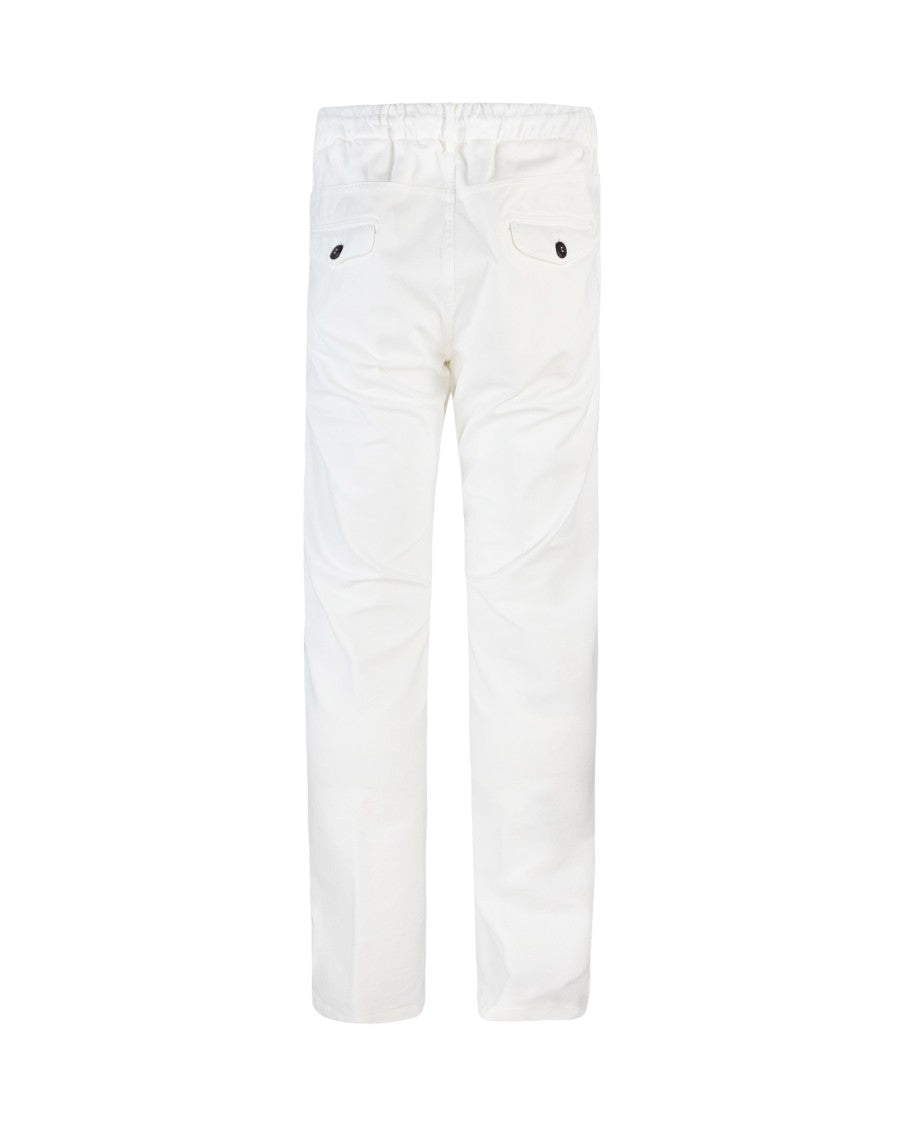 Eleventy Cotton-Blend Stretch Front-Pleated Drawstring Casual Pants
