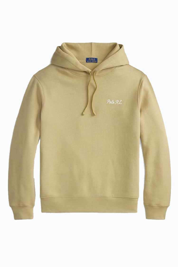 Polo Ralph Lauren Khaki Script Logo Pullover Hoodie