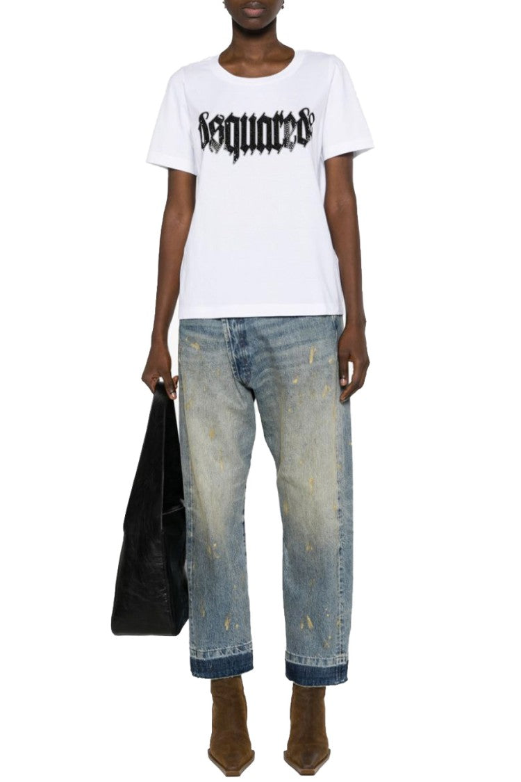 Dsquared2 White Cotton T-Shirt
