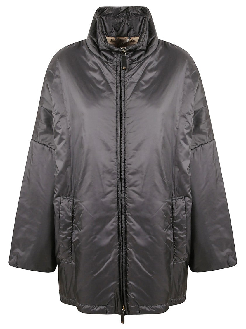 Max Mara Short Black Coat With High Collar