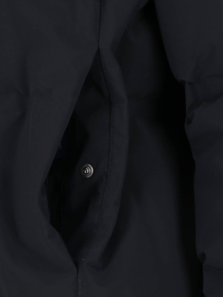 Herno Black Zip High-Neck Down Jacket